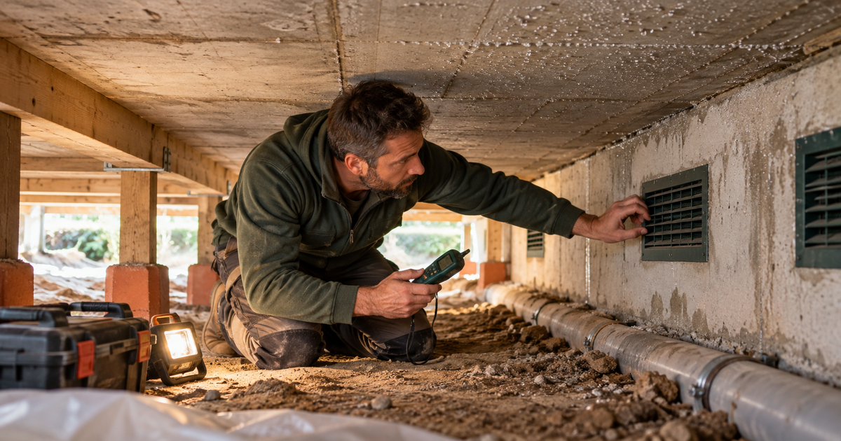 Condensation dans le vide sanitaire : causes et solutions